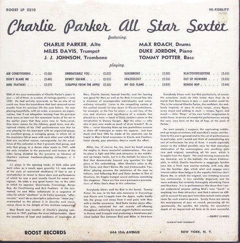 Charlie Parker ‎– All Star Sextet