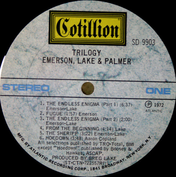 Emerson, Lake And Palmer - Trilogy