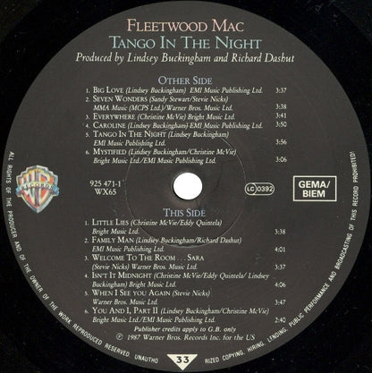 Fleetwood Mac ‎– Tango In The Night