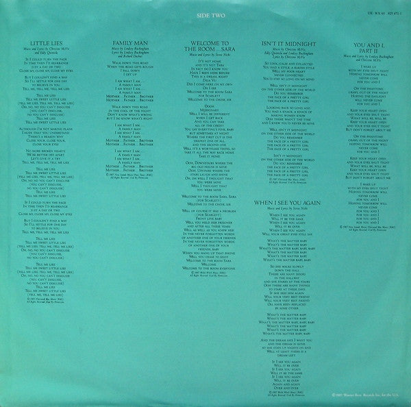 Fleetwood Mac ‎– Tango In The Night