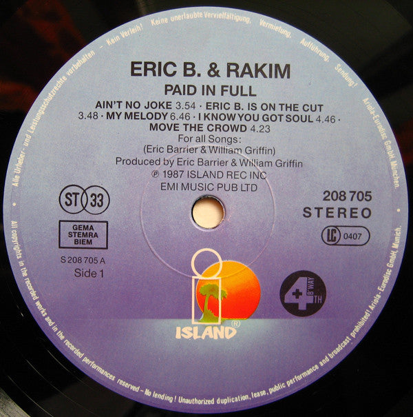 Eric B. & Rakim - Paid in Full