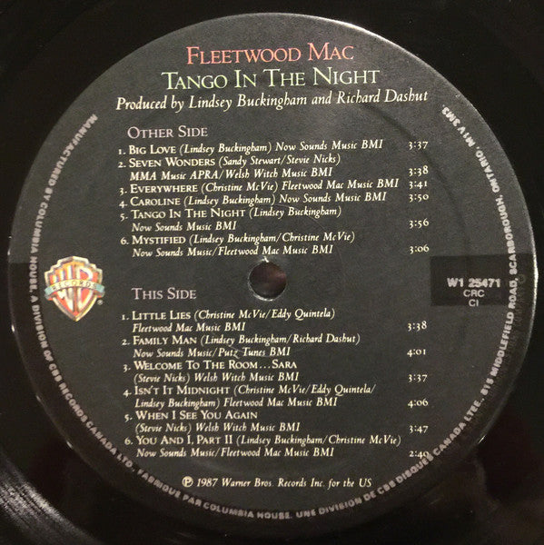 Fleetwood Mac ‎– Tango In The Night