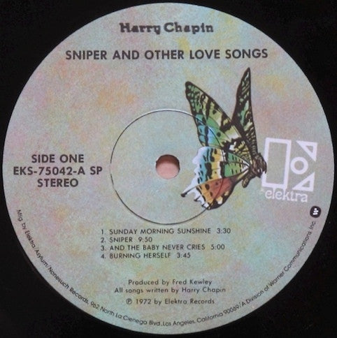 Chapin, Harry ‎– Sniper And Other Love Songs