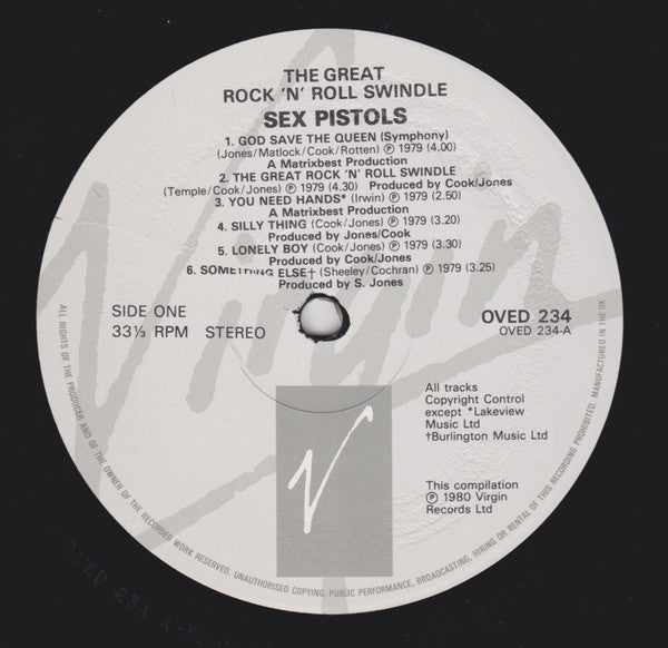Sex Pistols ‎– The Great Rock 'N' Roll Swindle