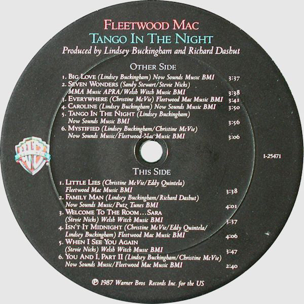 Fleetwood Mac ‎– Tango In The Night