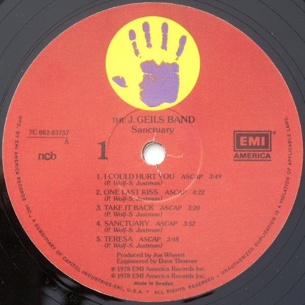 J. Geils Band ‎– Sanctuary