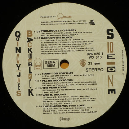 Jones, Quincy ‎– Back On The Block