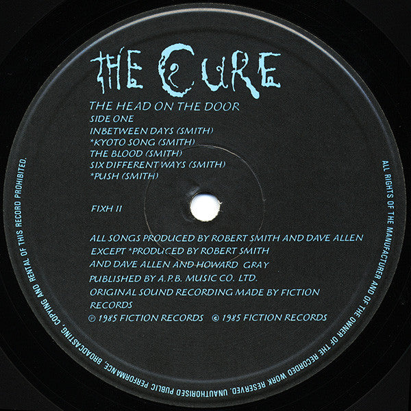 Cure - The Head On The Door