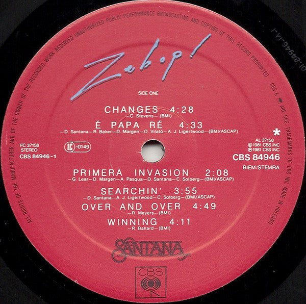 Santana ‎– Zebop!