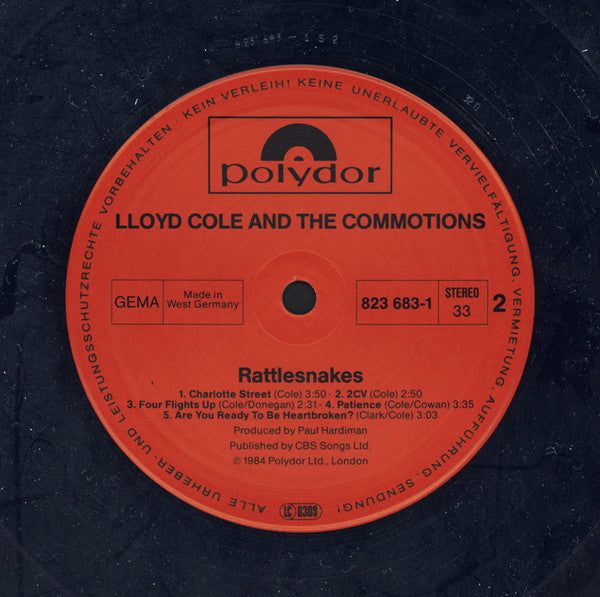 Cole, Lloyd And The Commotions - Rattlesnakes