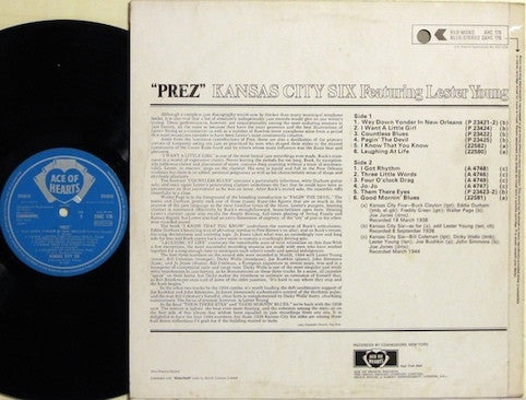 Kansas City Six Featuring Lester Young ‎– "Prez"
