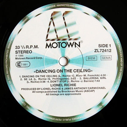 Richie,  Lionel ‎– Dancing On The Ceiling