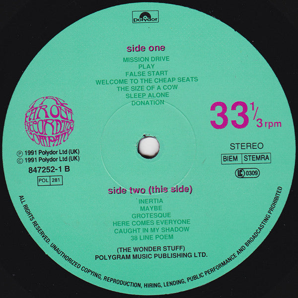 Wonder Stuff ‎– Never Loved Elvis