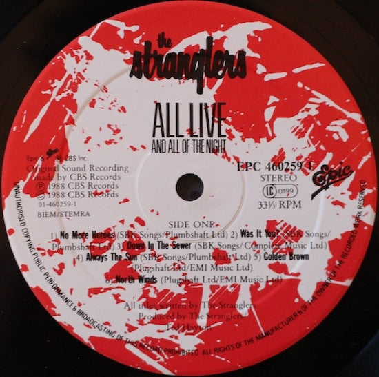Stranglers ‎– All Live And All Of The Night