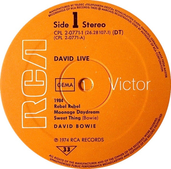 Bowie, David - David Live - RecordPusher  