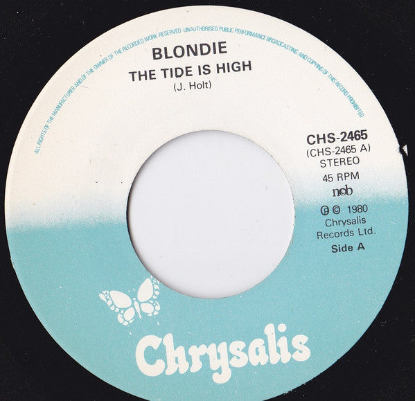 Blondie The Tide Is High RecordPusher International Vinyl Record Blondie The Tide Is High RecordPusher International Vinyl Record