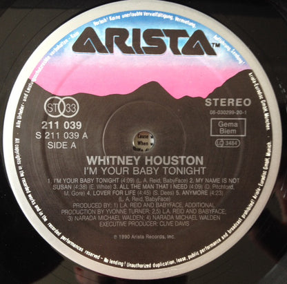Houston, Whitney - I'm Your Baby Tonight