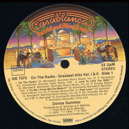 Donna Summer ‎– On The Radio: Greatest Hits Vol. 1 & 2