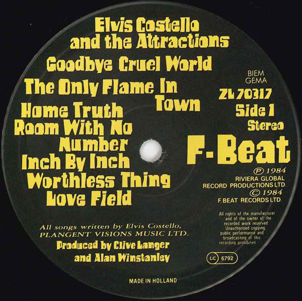 Costello, Elvis And The Attractions - Goodbye Cruel World