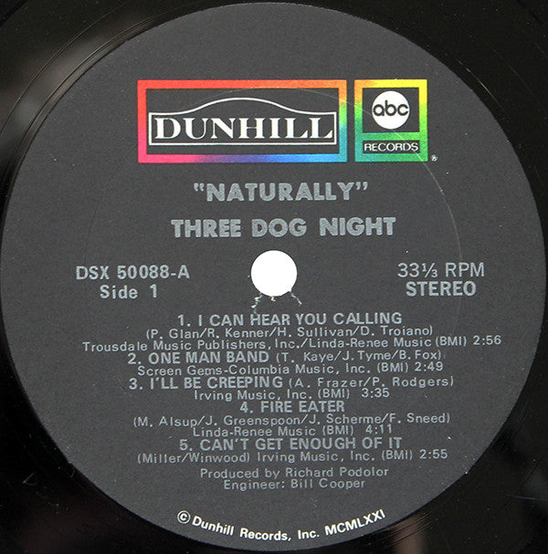 Three Dog Night ‎– Naturally