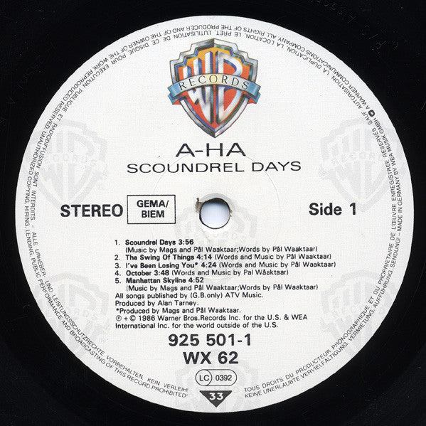 A-ha - Scoundrel Days - RecordPusher  
