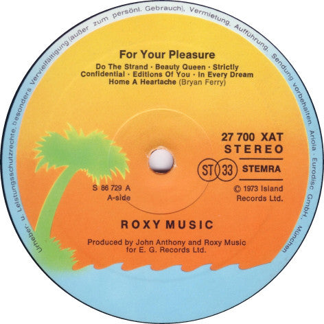 Roxy Music - For Your Pleasure