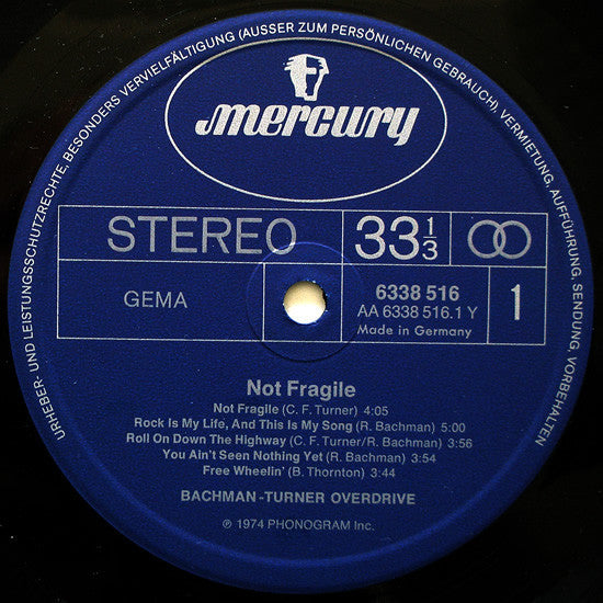 Bachman-Turner Overdrive - Not Fragile