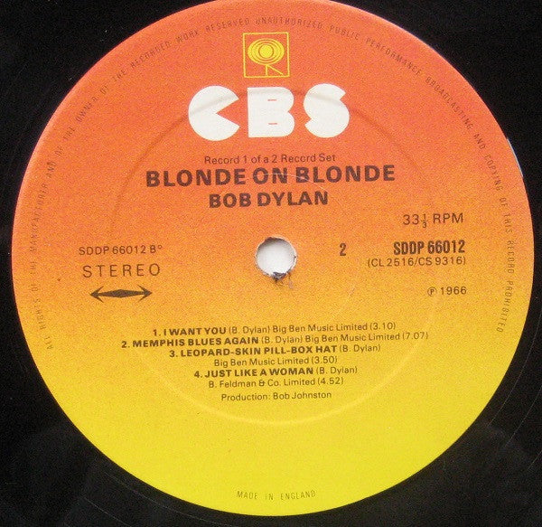 Dylan, Bob - Blonde On Blonde