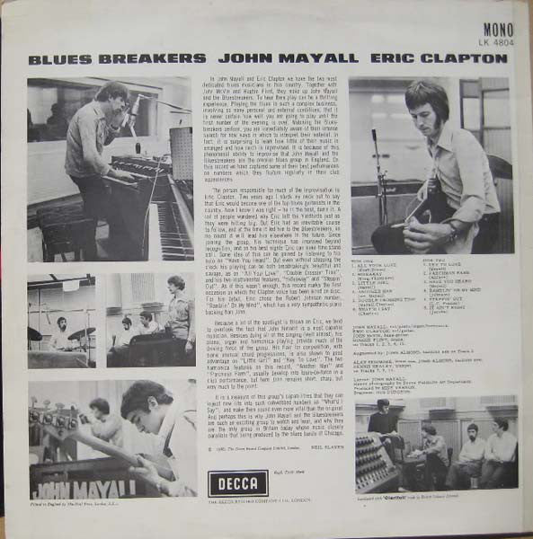 Mayall, John With Eric Clapton ‎– Blues Breakers