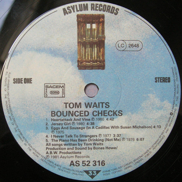 Waits, Tom ‎– Bounced Checks