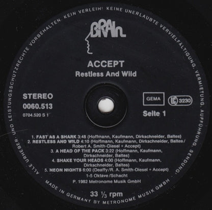 Accept ‎– Restless And Wild - RecordPusher  
