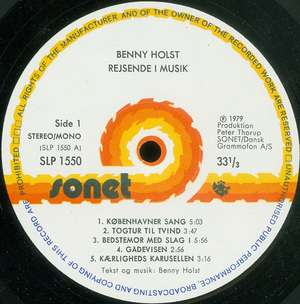 Holst, Benny ‎– Rejsende I Musik