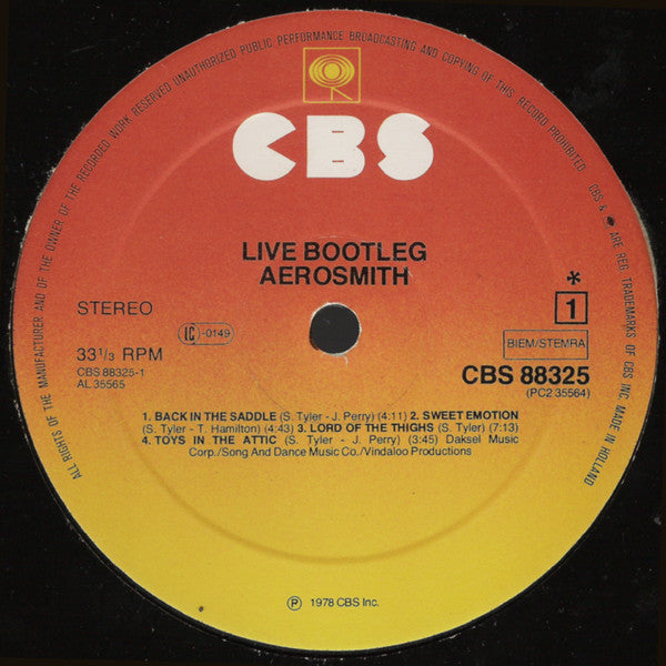 Aerosmith ‎– Live! Bootleg