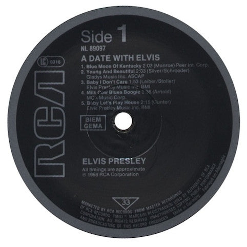 Presley, Elvis ‎– A Date With Elvis