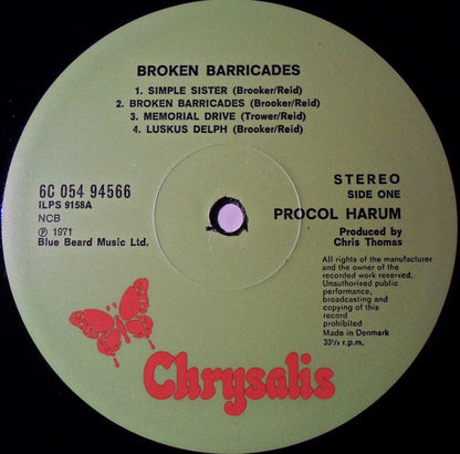 Procol Harum ‎– Broken Barricades
