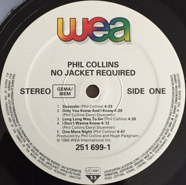 Collins, Phil - No Jacket Required