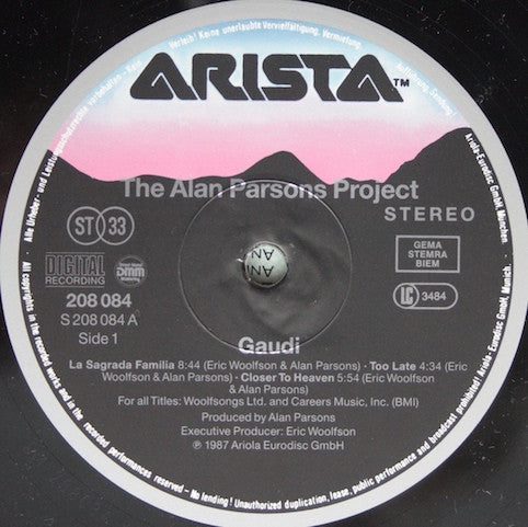 Alan Parsons Project ‎– Gaudi