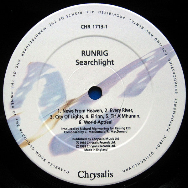 Runrig – Searchlight – RecordPusher - International Vinyl Record Store