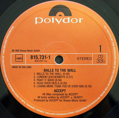 Accept - Balls To The Wall