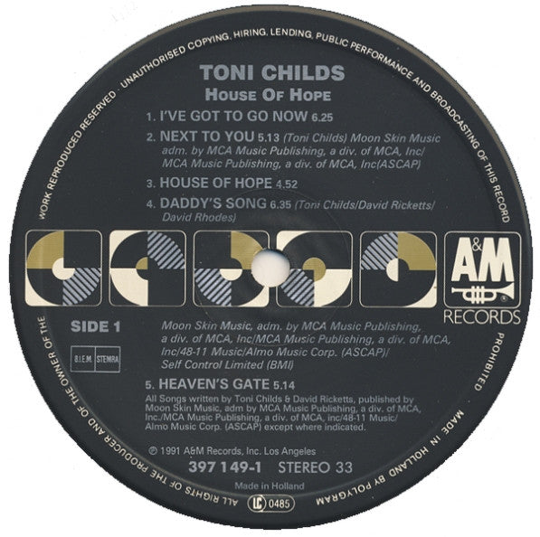 Childs,Toni ‎– House Of Hope