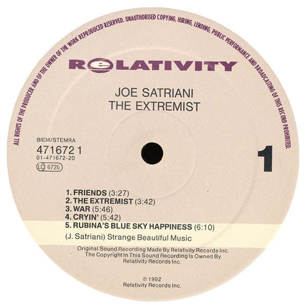 Satriani, Joe - The Extremist.