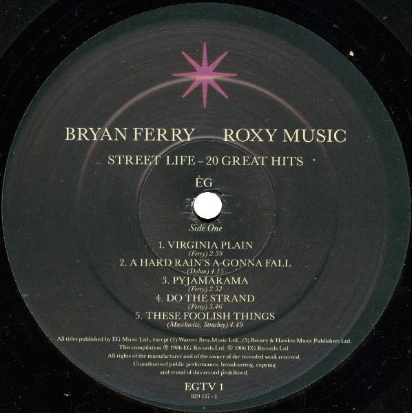 Ferry, Bryan / Roxy Music - Street Life 20 Great Hits