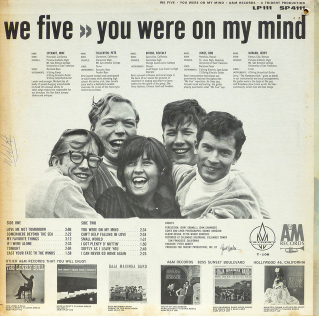 We Five - You Were On My Mind