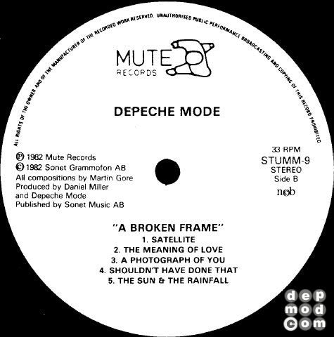 Depeche Mode - A Broken Frame - RecordPusher  