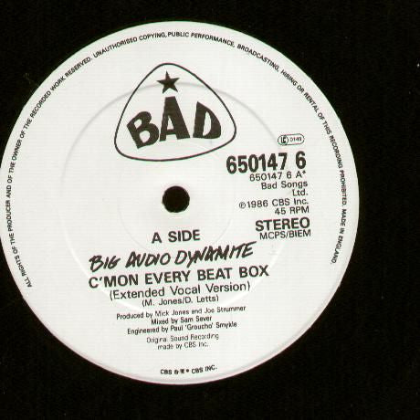 Big Audio Dynamite - C'mon Every Beatbox.
