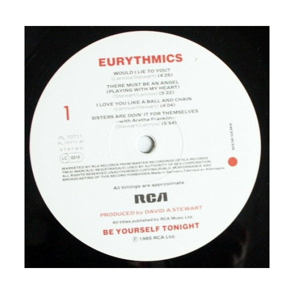 Eurythmics - Be Yourself Tonight.