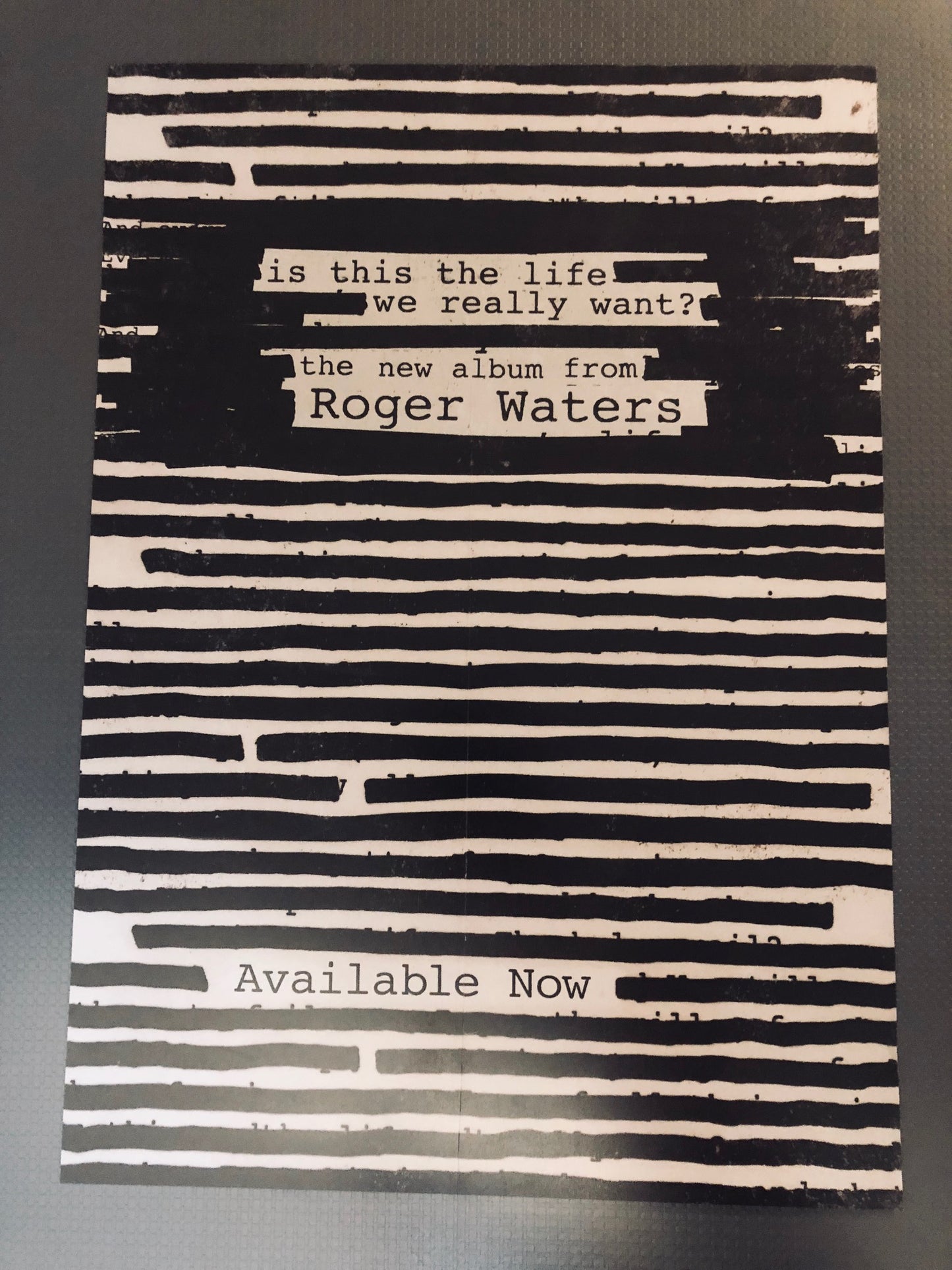 Waters, Roger - Is this the life we really want - Poster