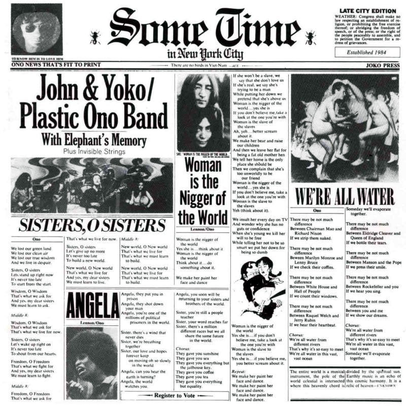 Lennon, John Plastic Ono Band - Some Time In New York City.