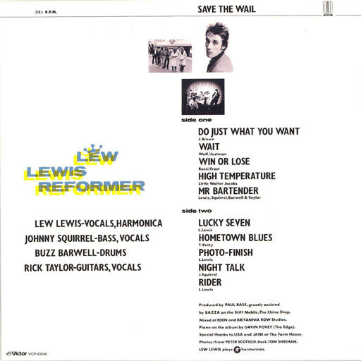 Lew Lewis Reformer - Save The Wail.

